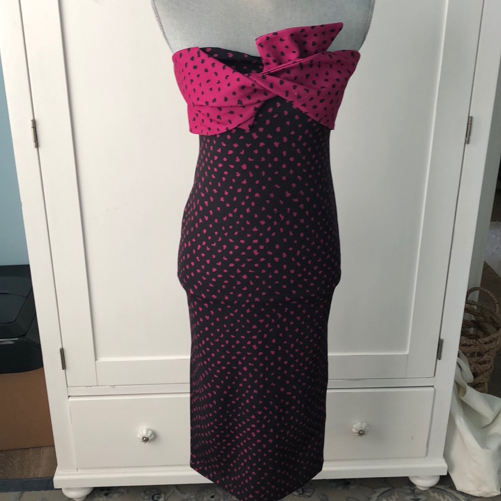 Top Shop strapless bow dress
